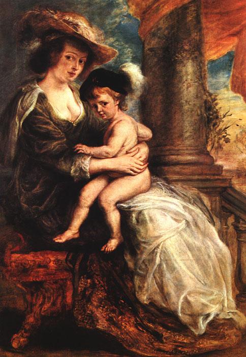 RUBENS, Pieter Pauwel Helena Fourment with her Son Francis oil painting image